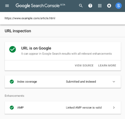 В новой панели для вебмастеров Google добавился инструмент проверки URL